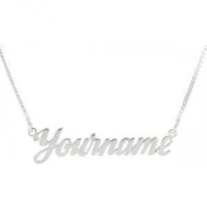 identity silver necklace - diamonds dubai