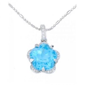 blue topaz pendant