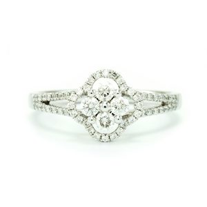 four point diamond ring