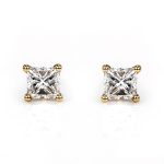 princess cut studs