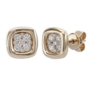 cushion shape diamond studs