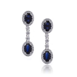 sapphire dangling earrings