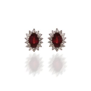 ruby and diamond earrings