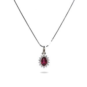 diamond and ruby pendant