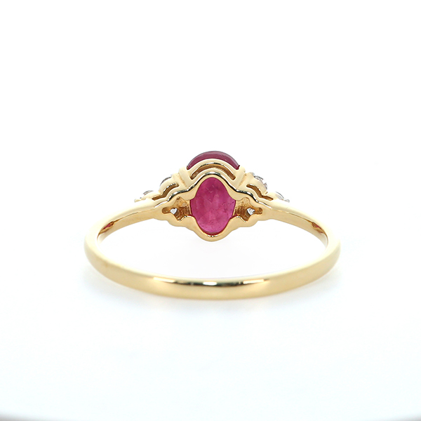 Diamond and sales ruby band ring