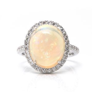 opal diamond ring