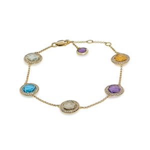 multi color stone bracelet