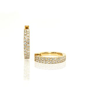 yellow gold diamond earrings