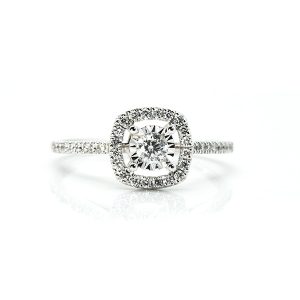 cushion cut engagement ring