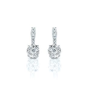 white gold diamond earrings