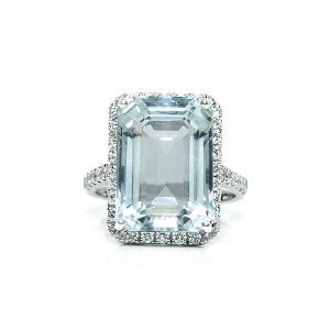 March Birthstone Diamond Ring