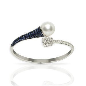 diamond and sapphire bangle