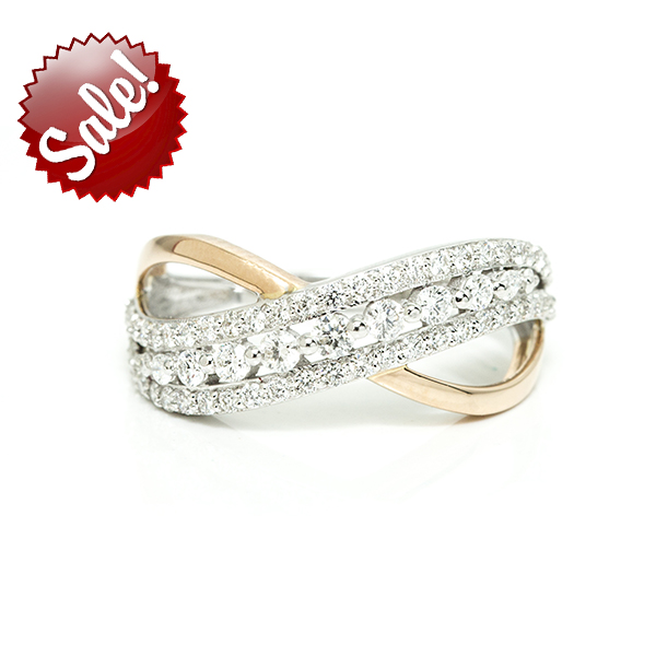 Single Line Infinity Ring B20599 Diamonds Dubai