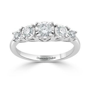 five stone diamond ring