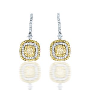 yellow diamond earrings