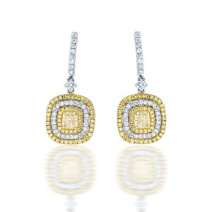 yellow diamond earrings