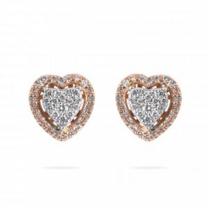 Heart Shape Diamond Earrings