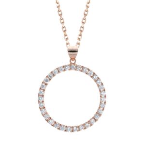 Rose Gold Diamond Circle of Necklace