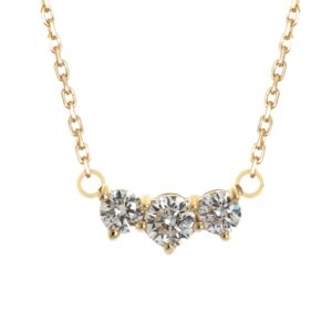 Solitaire trio Diamond Necklace