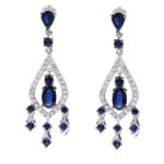 Blue Sapphire Drop Earrings