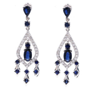 Blue Sapphire Drop Earrings