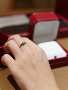 wedding ring in platinum