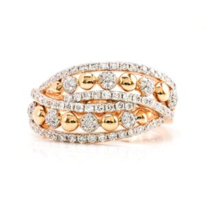 Rose Gold Diamond Ring - diamondsdubai