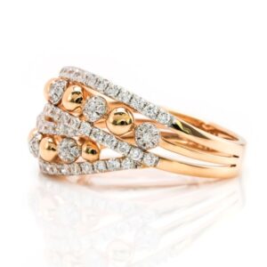 Rose Gold Diamond Ring - diamondsdubai